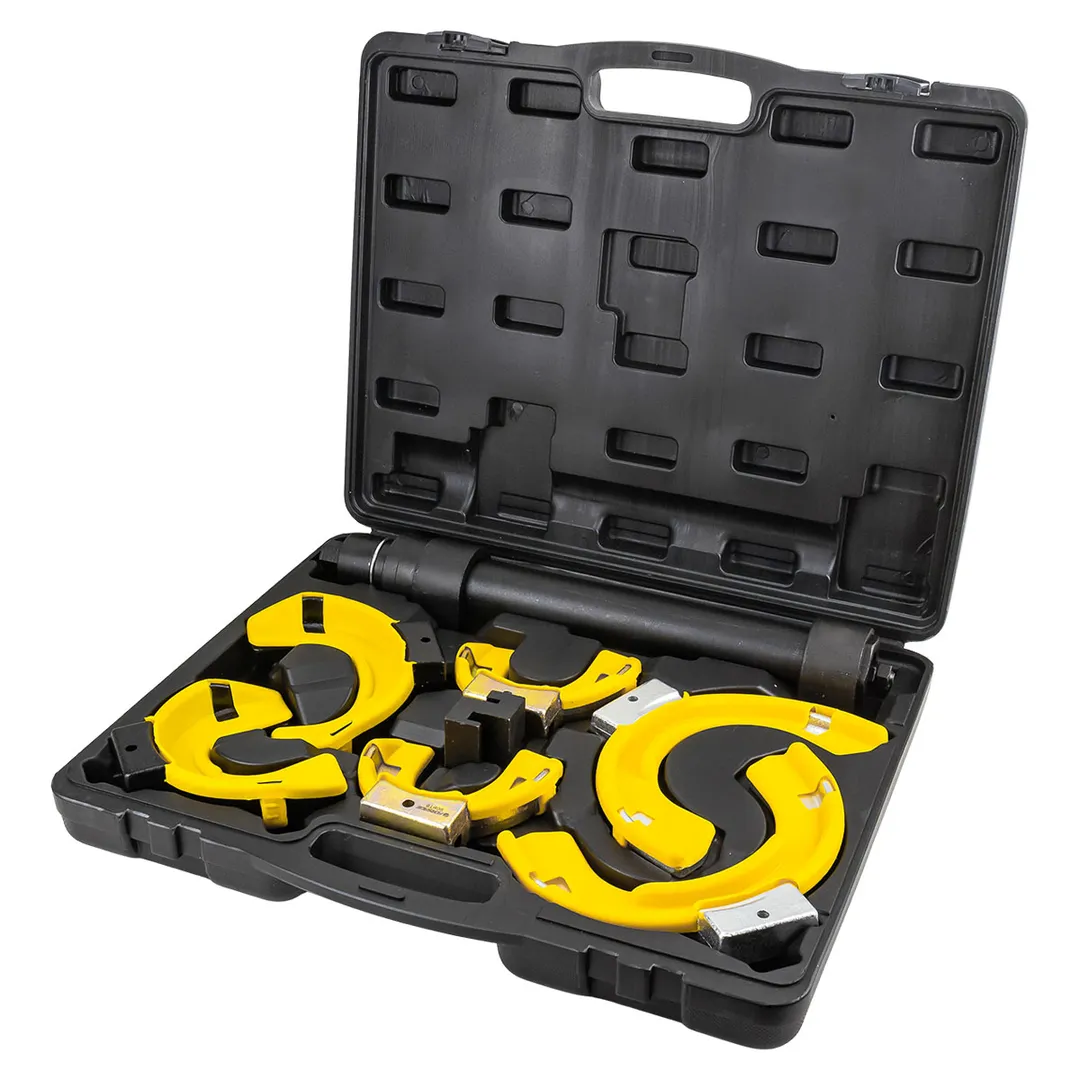 Стяжка пружин с 3-мя парами захватов и пластиковыми накладками 7 пр ForceKraft FK-908T8