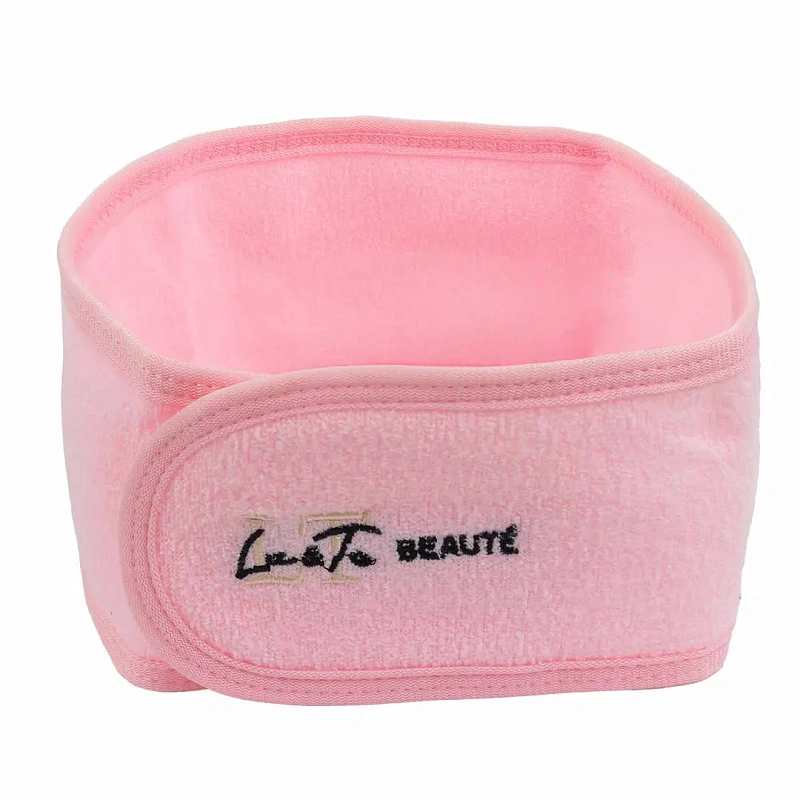 Повязка на голову на липучке, розовая La and Te beaute gumpink1