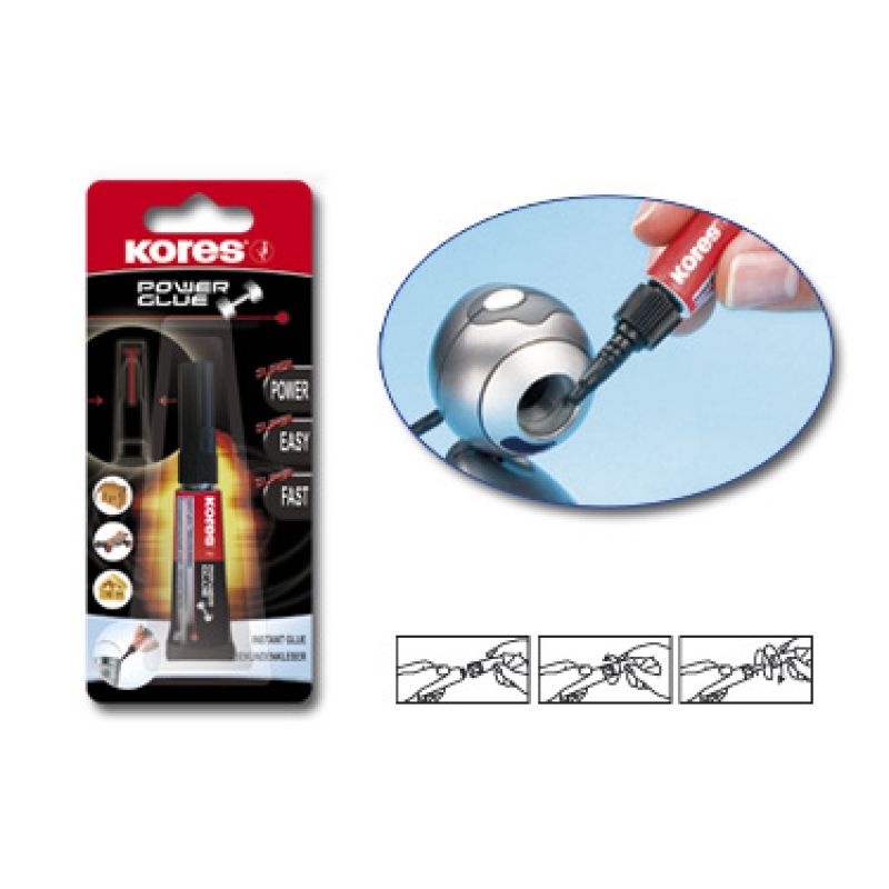 Клей универсальный "Kores Powerglue GEL", 3 г