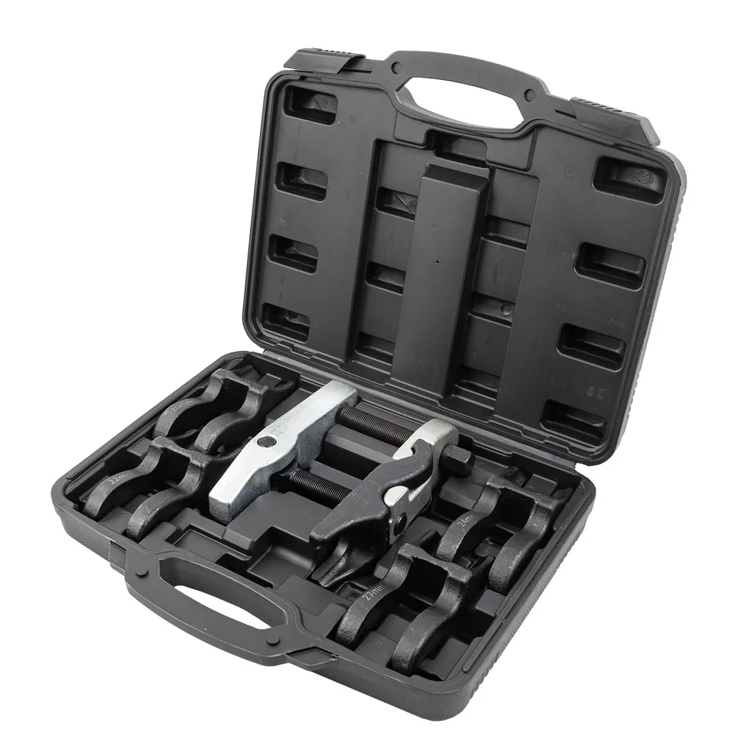 Съемник шаровых опор в комплекте со сменными ''губками'', размер зева: 20, 22, 24, 27, 30 мм, 5 пр PATRON P-905T8