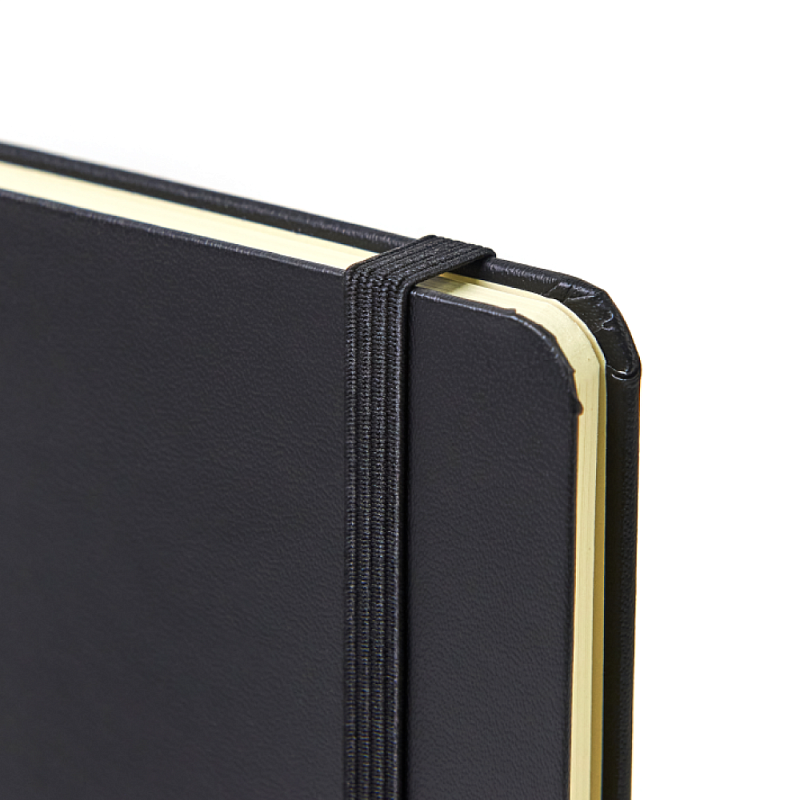 Блокнот "A5-001", А6, 80 листов, на резинке, черный