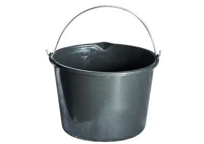 Ведро строительное 20л черное (Эконом) Агростройлидер САД-13.07