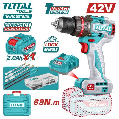 Дрель-шуруповерт ударная TOTAL TIDLI426981