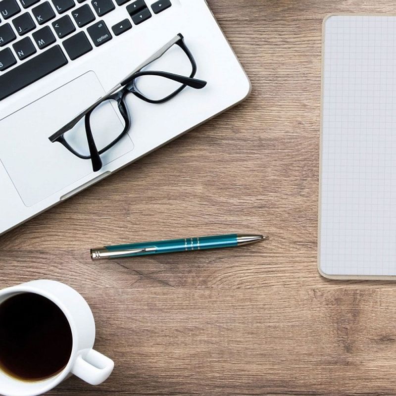 Ручка шариковая автоматическая "Ascot", 0.7 мм, фиолетовый, серебристый стерж. синий