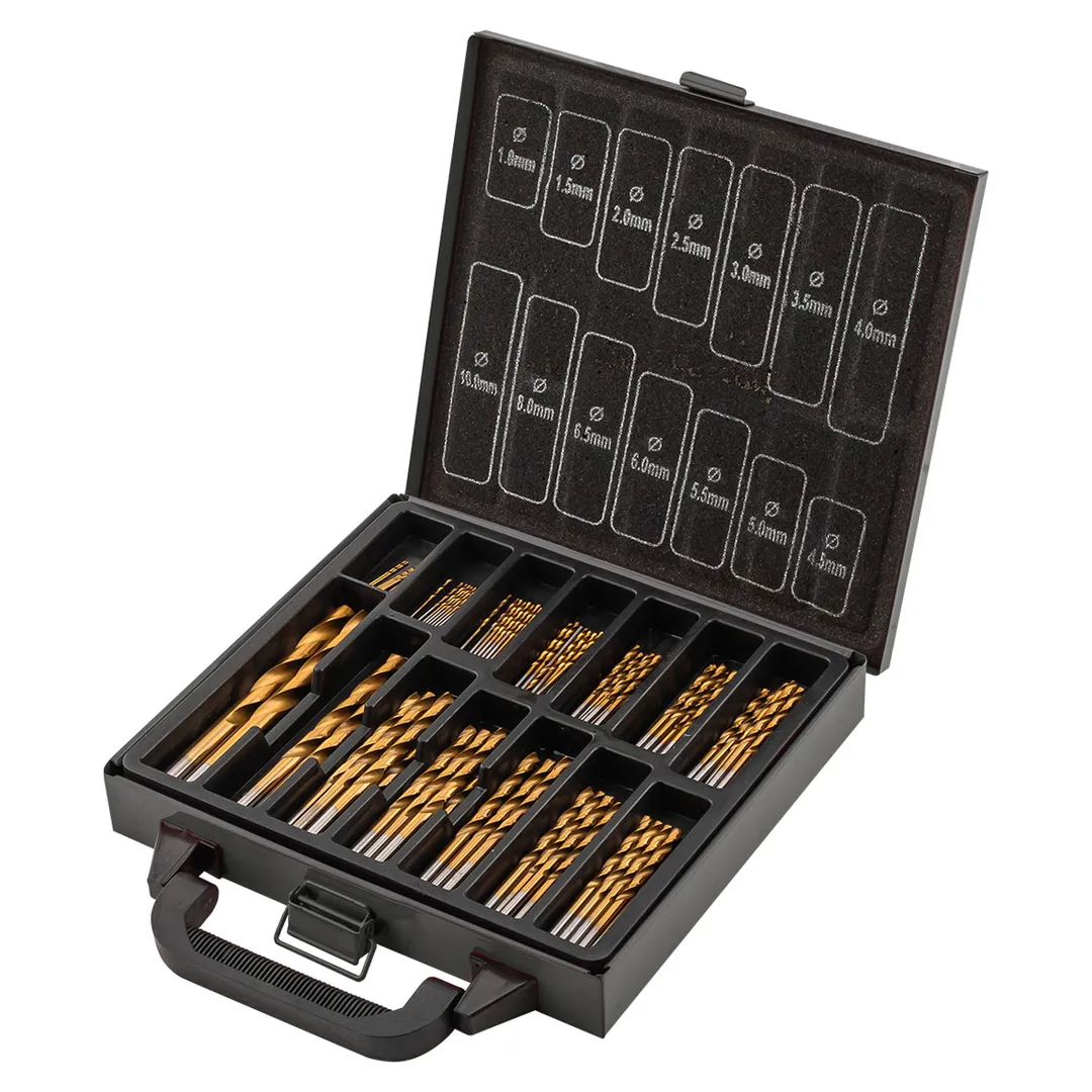 Набор сверл по металлу 1-10 мм 99 пр, для работы с мягкими металлами ILOforce IF-924U98