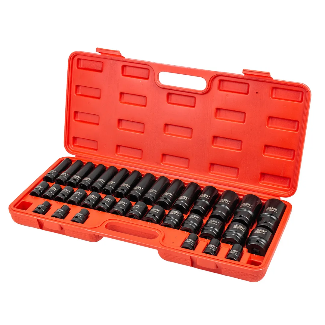 Набор ударных головок 1/2", 6-гр, короткие 38 мм: 8-32 мм, глубокие 78 мм: 10-32 мм, 35 пр JBC JBC-4353-5MPB