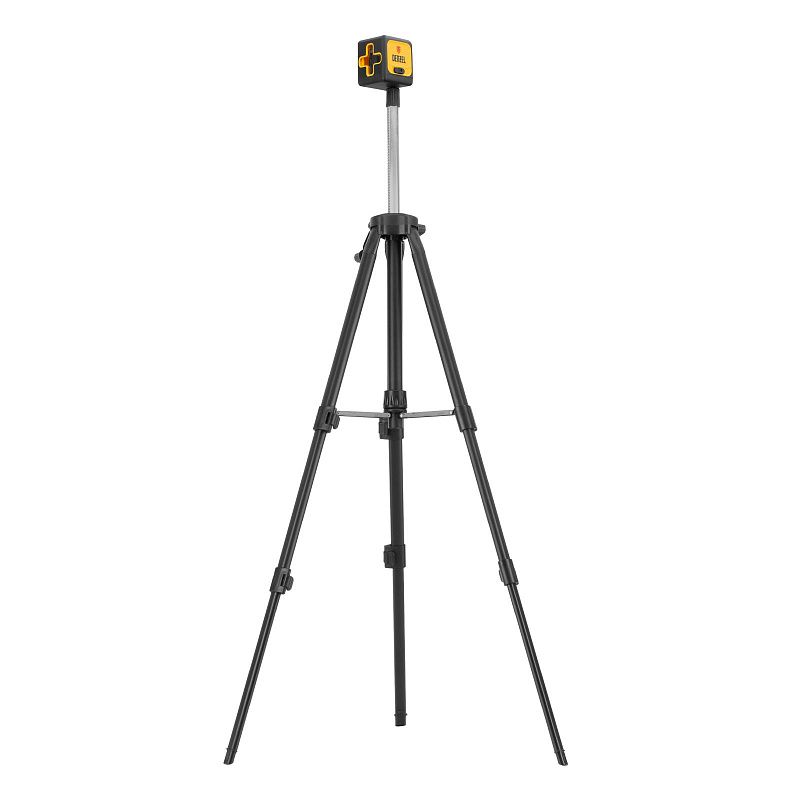 Лазерный уровень DQB-T, 30 м, зеленый луч, батарейки, штатив Denzel 350165