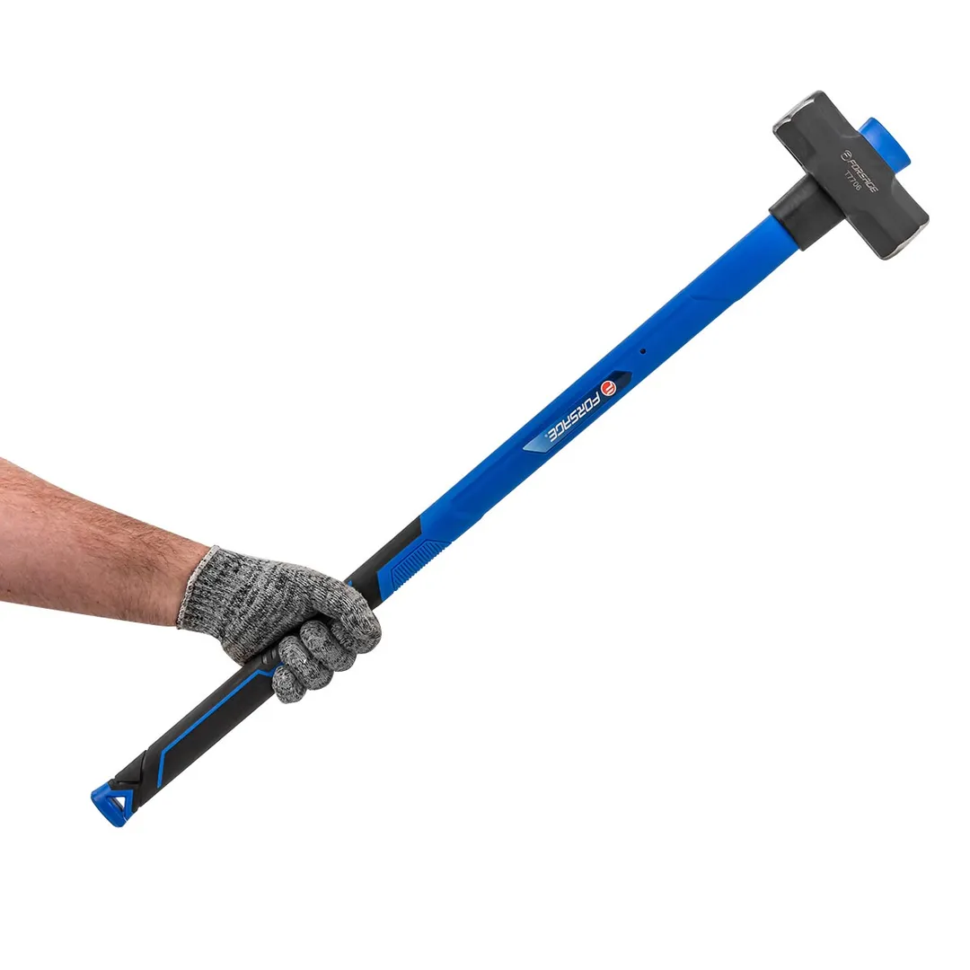 Кувалда 2,7 кг с фиберглассовой ручкой и резиновой противоскользящей накладкой, L ручки-800 мм Forsage F-T7706