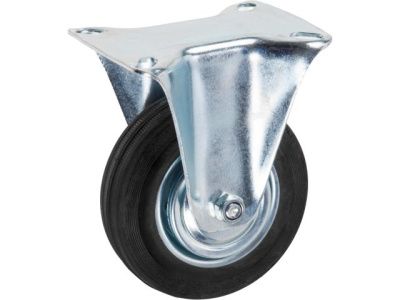 Опора колёсная d-100мм неповоротная, резиновая Starfix SMF-76405-1