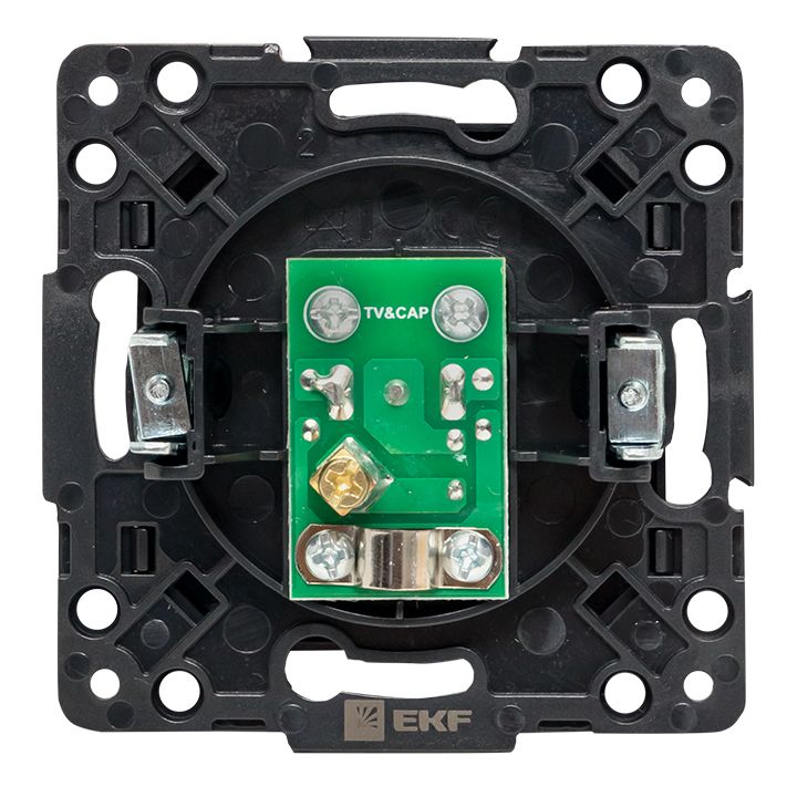 Стокгольм Механизм Розетки TV 1-местной 75Ом 5-862МГц черной EKF PROxima EZA00-027-10