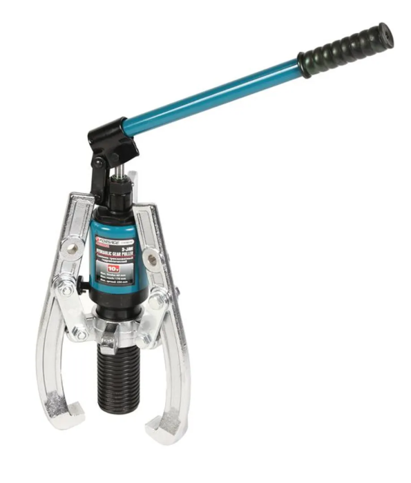 Съемник двух-трехлапый переставной гидравлический 20 т, Øзахвата 100-350 мм, глубина захвата 205 мм, ход штока 70 мм, в кейсе Forsage F-6590620H