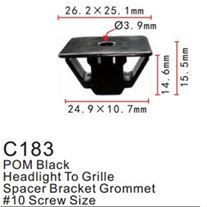 Клипса для крепления внутренней обшивки а/м Хонда пластиковая, 100 шт Forsage C0183(Honda)