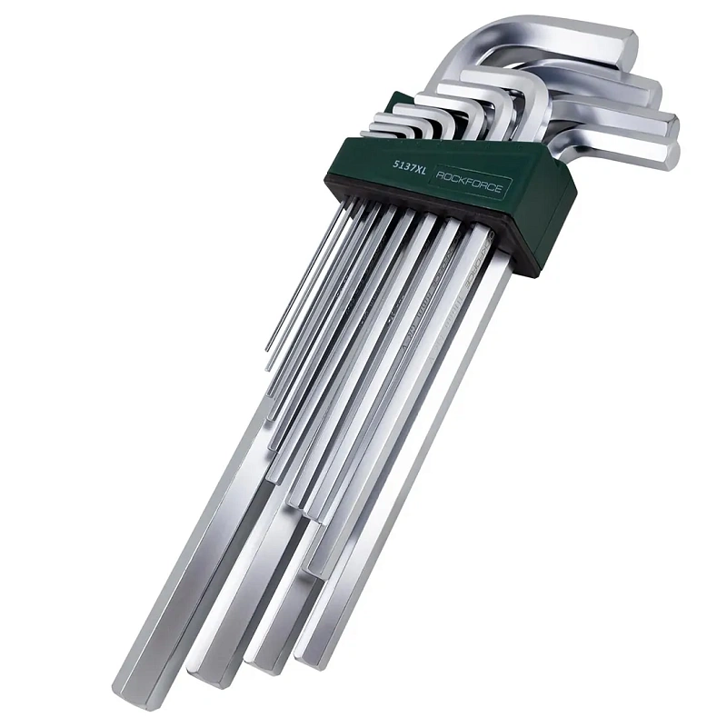 Набор ключей Г-обр. HEX экстра длинных 13 пр. 2-19 мм RockForce RF-5137XL