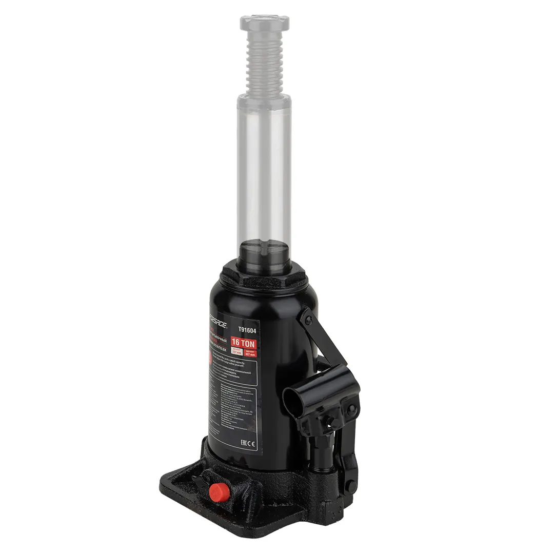 Домкрат гидравлический бутылочный 16 т, с предохранительным клапаном, 205-330 мм Forsage F-T91604 DS