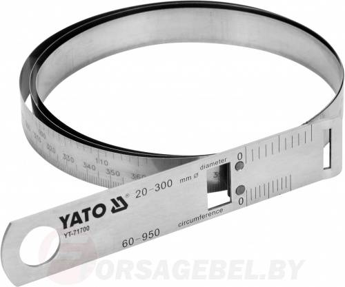 Циркометр для измерения длины окружности и диаметра d20-300 мм. Yato YT-71700