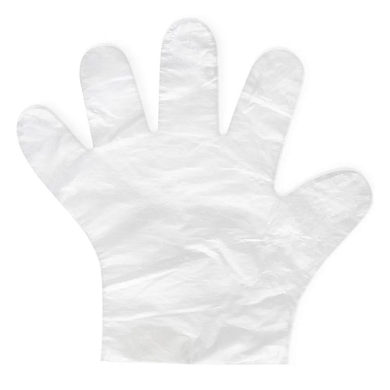 Перчатки одноразовые полиэтиленовые на планке, 100 шт/упак