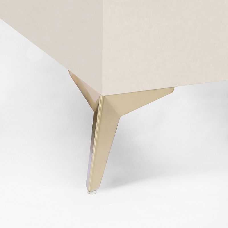 Опора мебельная мет. HELLY h130 угловая матовое золото AKS 112445