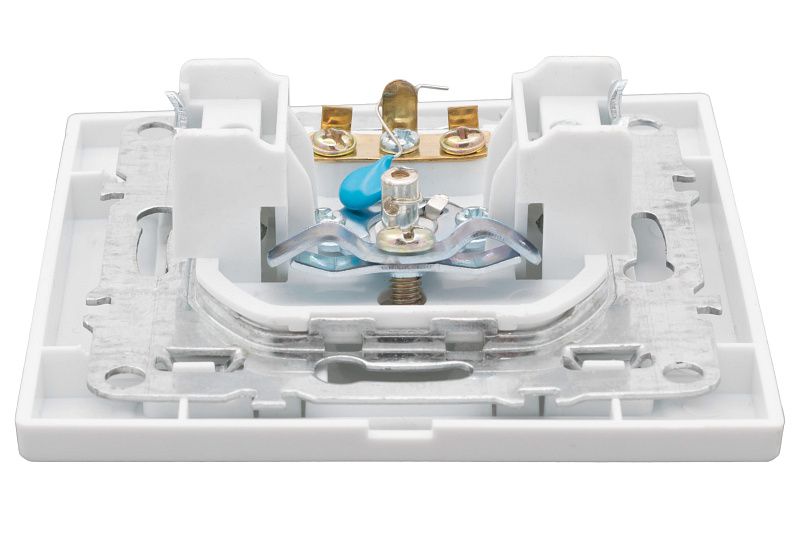 Минск Розетка TV 1-местная СП бел, 75Ом 5-862МГц EKF Basic ERA00-027-10