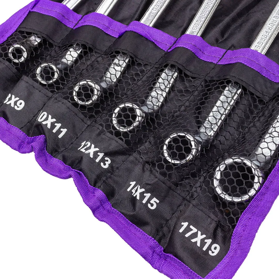 Набор накидных ключей, отогнутых на 75°, 6х7-17х19 мм 6 пр POMAGIER POM-50610P