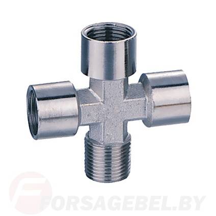 Разветвитель X-образный, внутр. резьба/наруж. резьба 3/8" FUBAG 180371 В