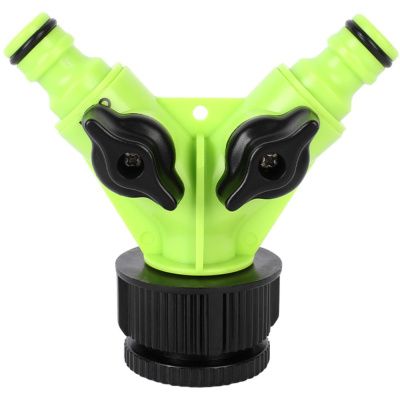 Распределитель поливочный двухканальный Deli GS EDL8797, 3/4", черный, зеленый