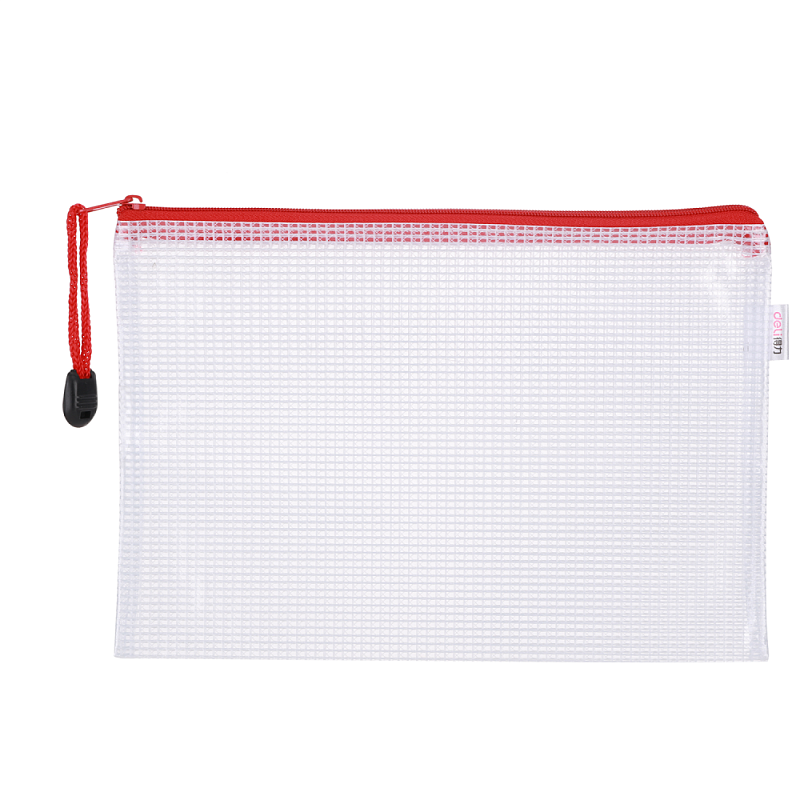 Папка конверт на молнии "Deli", А5, прозрачный