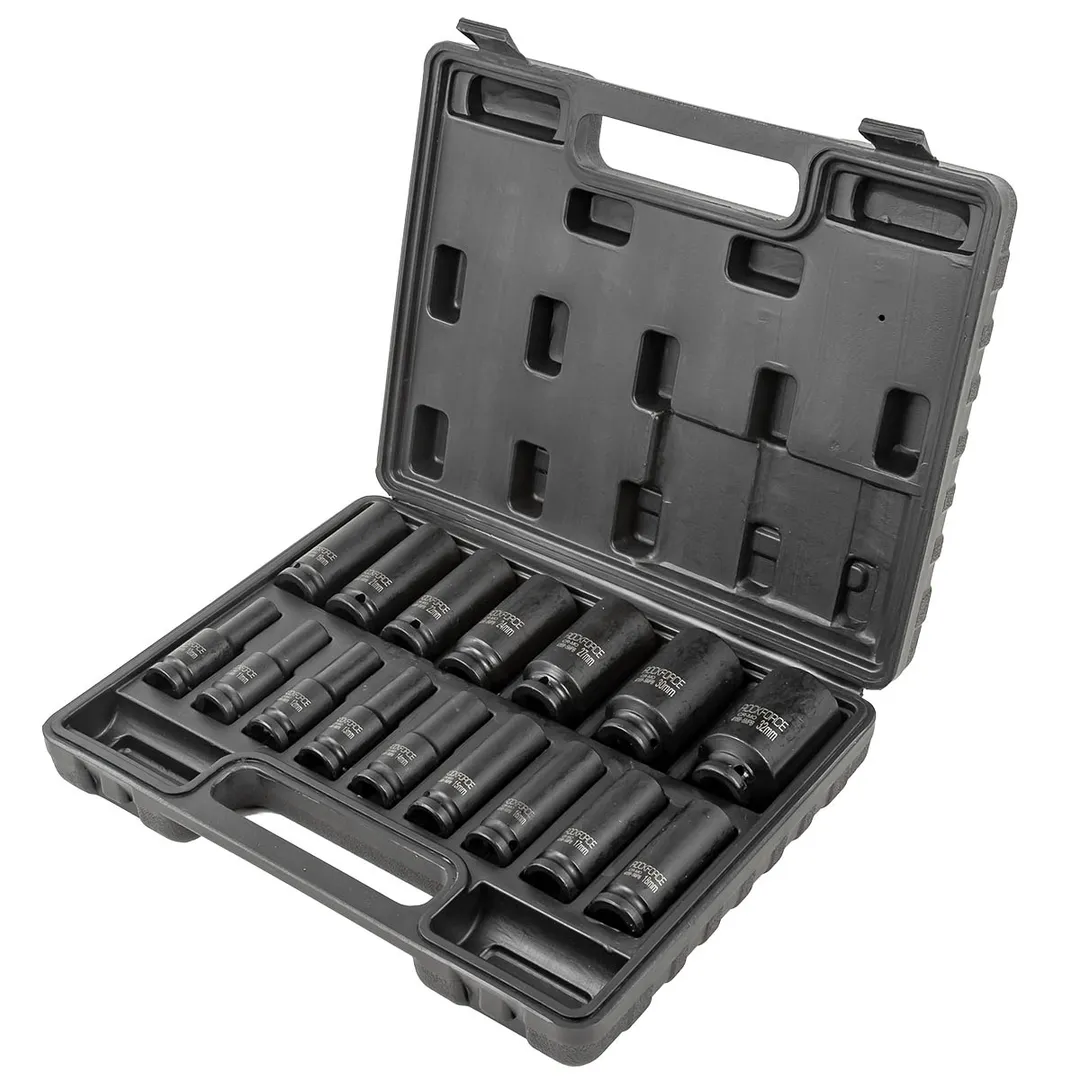 Набор глубоких ударных головок 10-32 мм 1/2'' 6-гр 16 пр RockForce RF-4169-5MPB