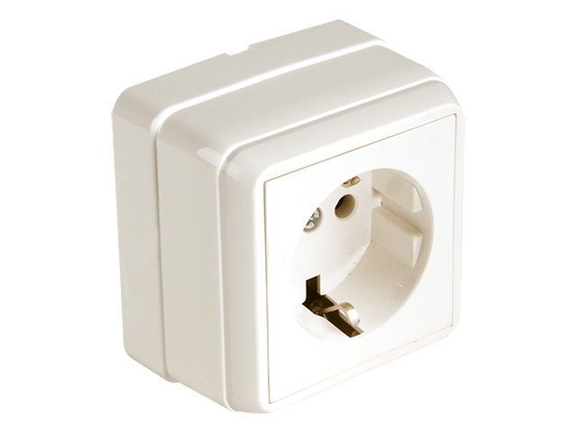 Розетка 1-ая, открытая, с/з, кремовая, BRON, 16 A, 250 V, IP 20, Mutlusan 21601000202