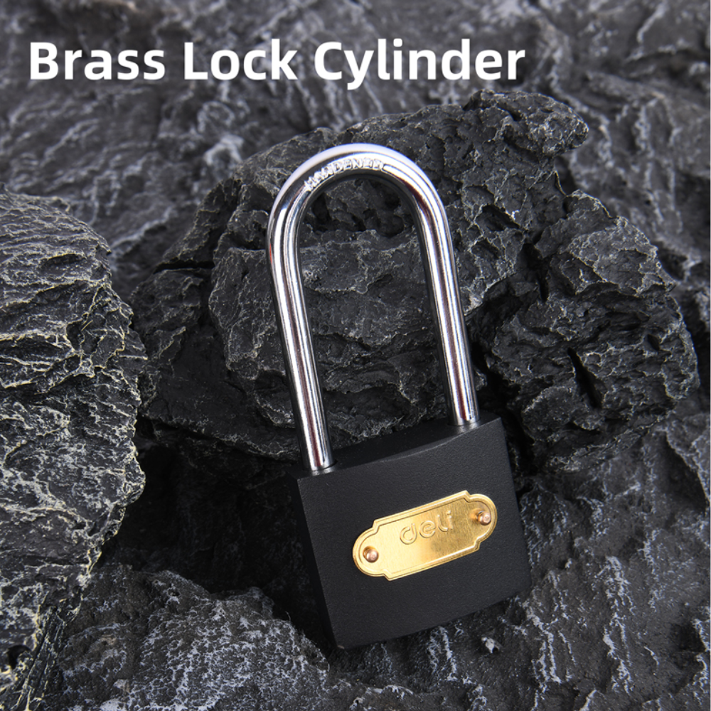 Замок навесной Deli EDL508406 60 мм, автомат, 3 ключа, защита от влаги
