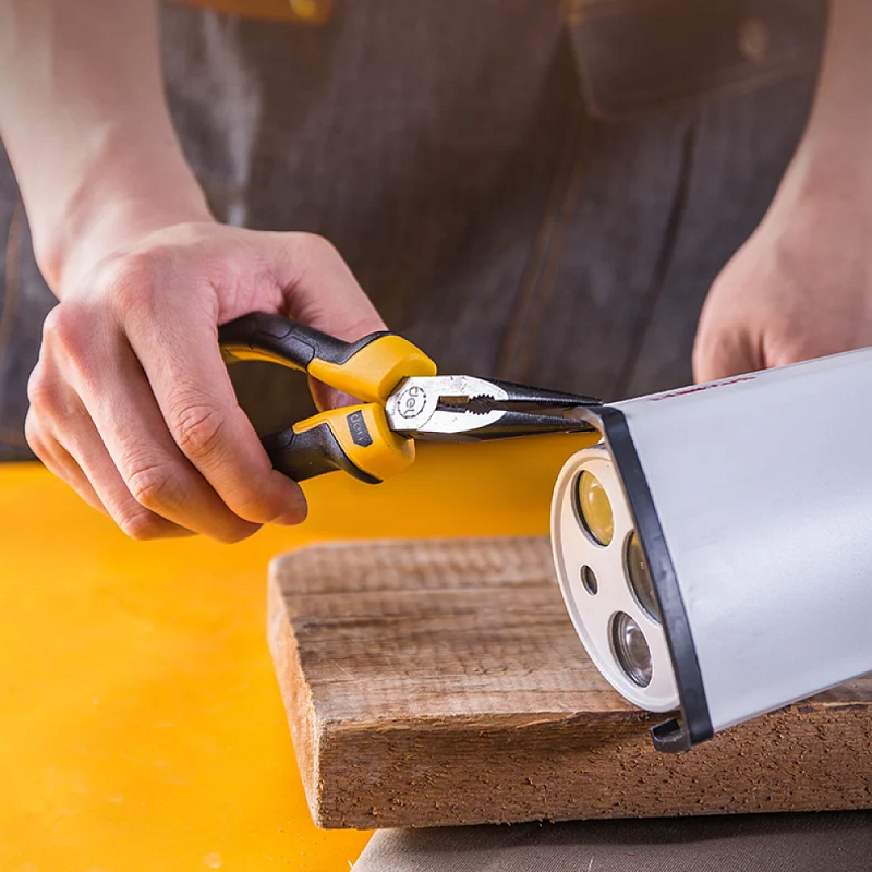 Длинногубцы Deli YS EDL2106Z, 160 мм, 2-х компонентные рукоятки