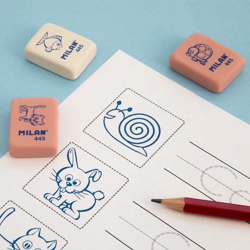 Ластик Milan "445", 1 шт, ассорти