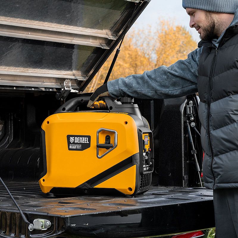 Генератор инверторный GS-2200iS, 2,2 кВт, 230 В, закрытый корпус, ручной старт DENZEL 94713
