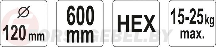 Миксер для строительных масс двойная спираль HEX 120х600 мм. Yato YT-5500