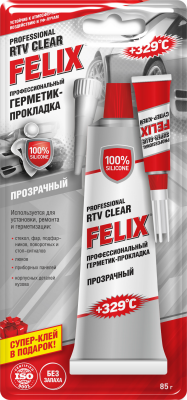 Профессиональный герметик-прокладка (прозрачный) 85 г. FELIX 411040058