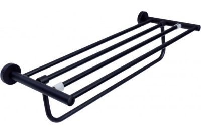 Полотенцедержатель-полка, нержавеющая сталь SUS 304, черный L71724B Ledeme