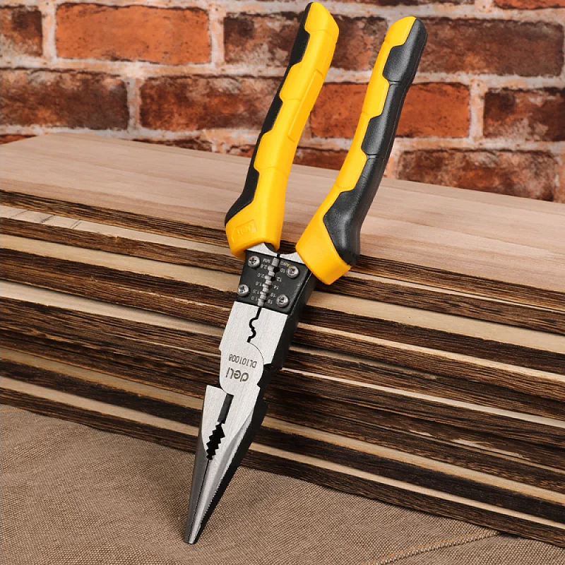 Длинногубцы Deli YS EDL101008, многофункциональные, 220 мм, комбинированные