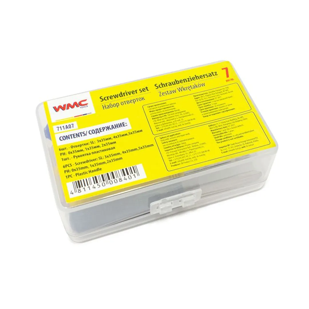 Набор миниотверток 7 пр WMC TOOLS WMC-711A07