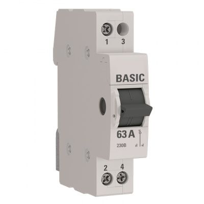 Трехпозиционный переключатель 1P 63А Basic tps-1-63