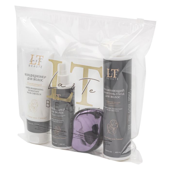 Набор косметики, шампунь, кондиционер, крем-спрей для волос, расческа La and Te beaute LT-27