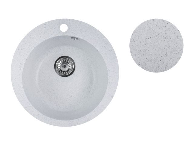 Мойка кухонная из искусственного камня POINT серый 495х495 мм, AV Engineering AVE495495GRA