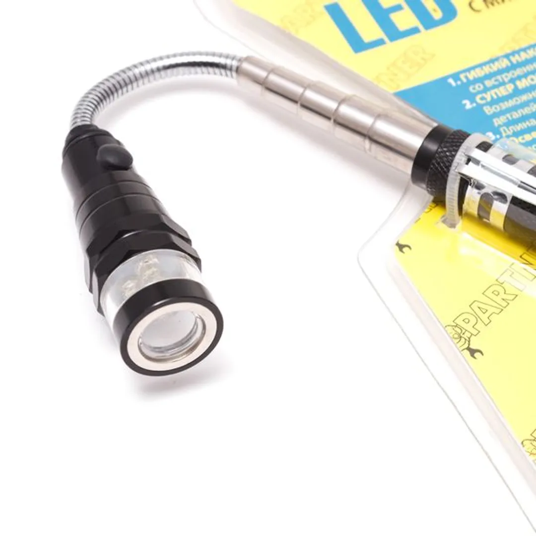 LED Телескопический фонарь с магнитом, 3 светодиода Partner PA-47