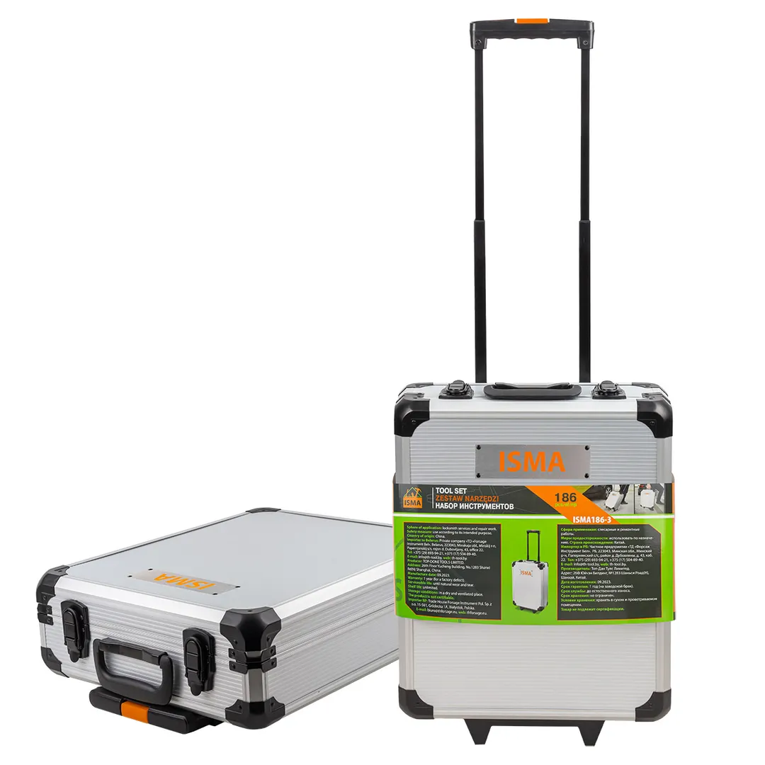 Набор инструментов в пластиковом кейсе 186 пр. ISMA ISMA-ISMA186-3
