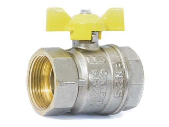 Кран шаровый 1" вн.-вн. бабочка, ГАЗ PN40, LD LD.47.350.25