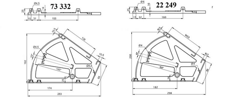 Крепление в шкаф для обуви двухрядное, черный РП PL 90989