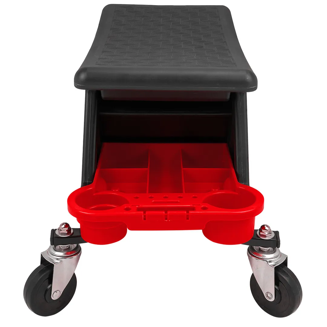 Стул пластиковый передвижной с выдвижным ящиком и пластиковыми ложементами г/п 130 кг EVERFORCE EF-F-TRH6800