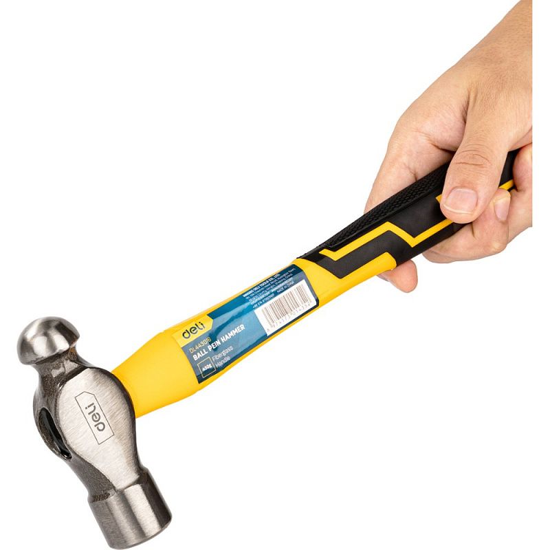 Молоток шаровой Deli YS EDL443016, 0,45 кг, фибергласовая рукоятка