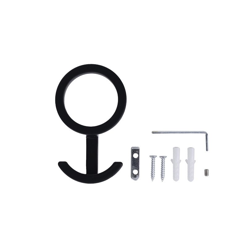 Крючок меб. трехрожковый мет. RONDO черный матовый AKS 113689