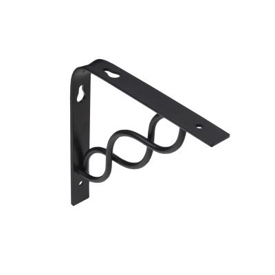 Полкодержатель мет. INFINITY 200*200*20*3, черный AKS 68525