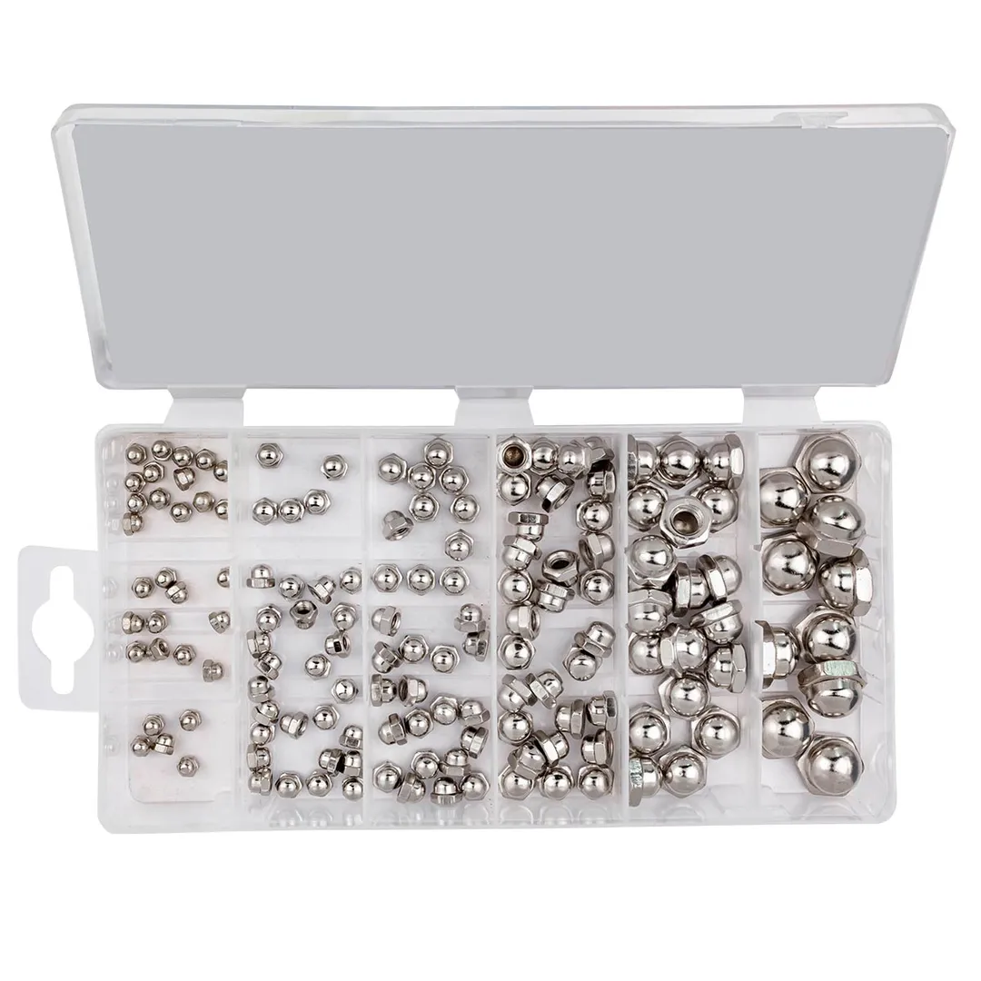 Набор нержавеющих колпачковых гаек 3-10 мм 150 пр RockForce RF-06775