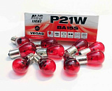Лампа Vegas 12V. P21W (BA15S) red BOX (10 шт.) AVS A78180S